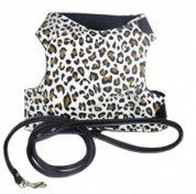 Brown Leopard Soft Cat Harness and Lead